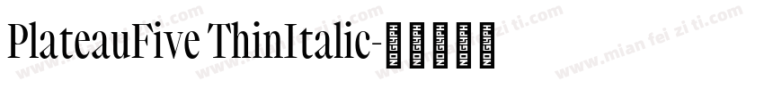 PlateauFive ThinItalic字体转换